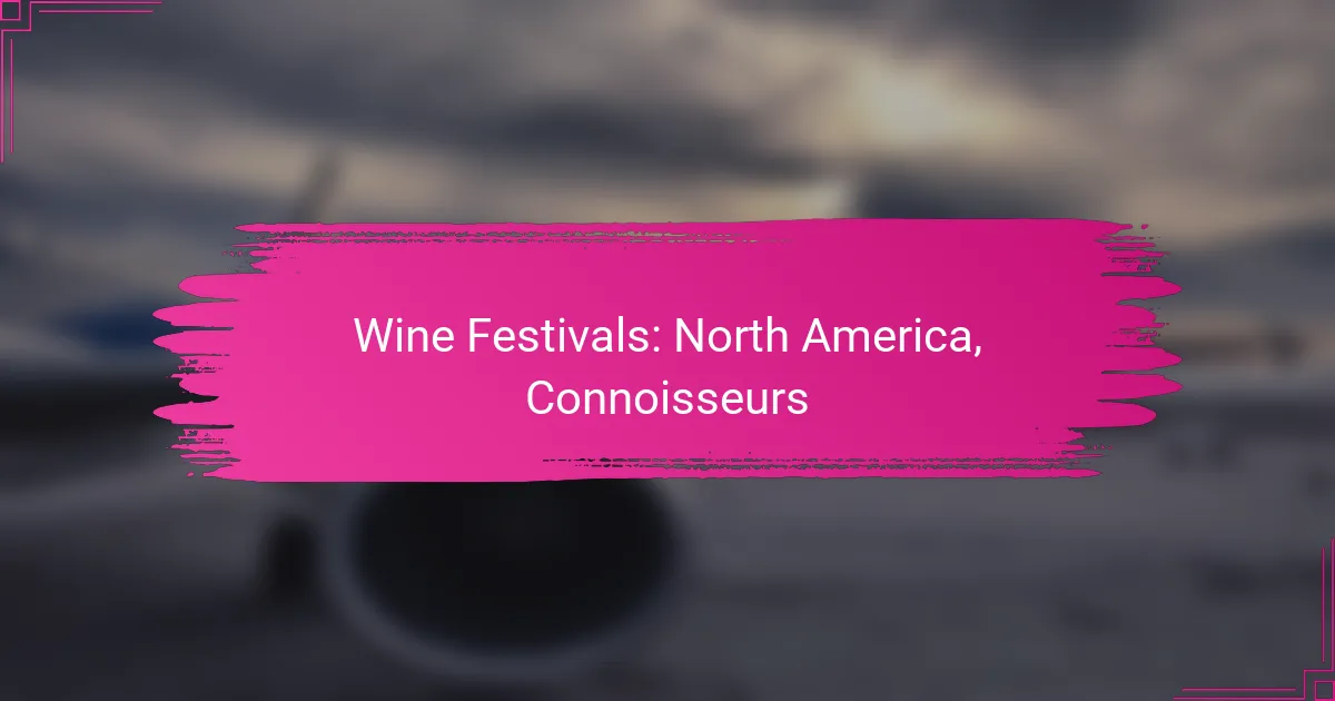 Wine Festivals: North America, Connoisseurs